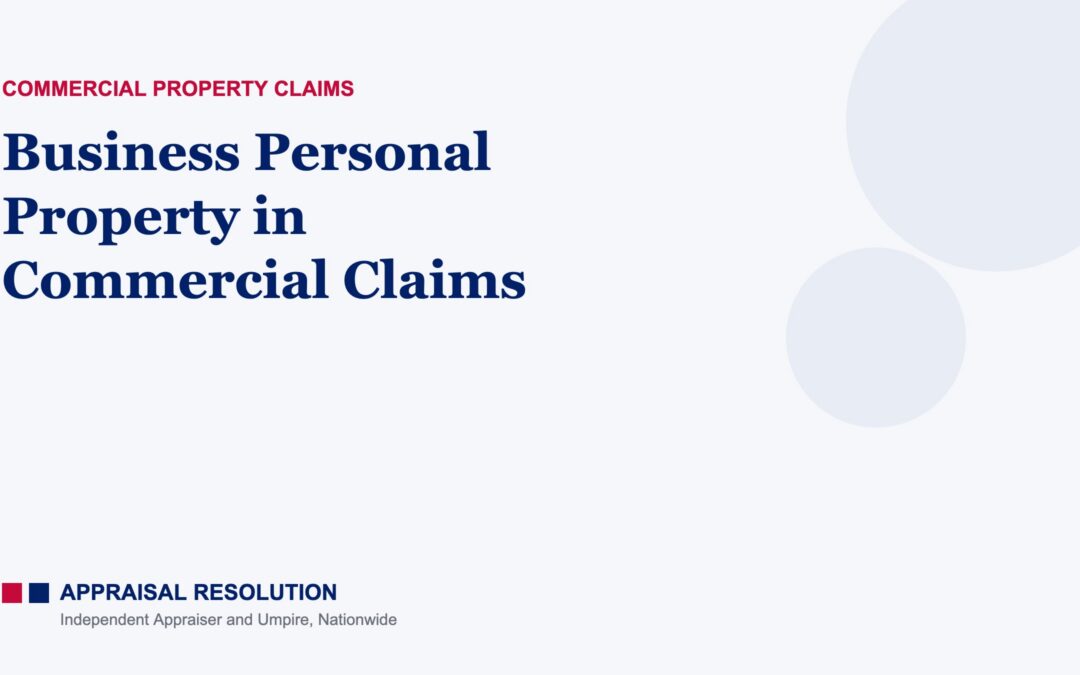 Business Personal Property in Commercial Claims