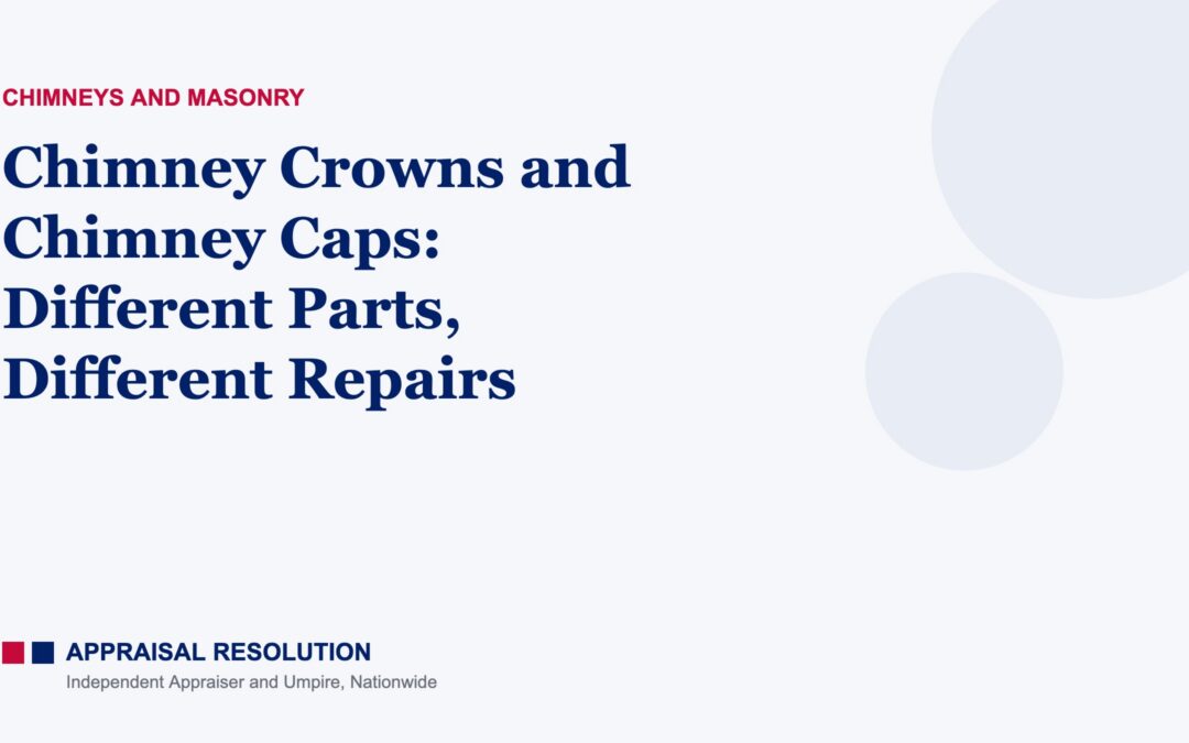 Chimney Crowns and Chimney Caps: Different Parts, Different Repairs