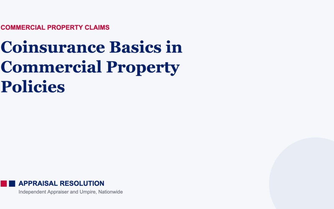 Coinsurance Basics in Commercial Property Policies