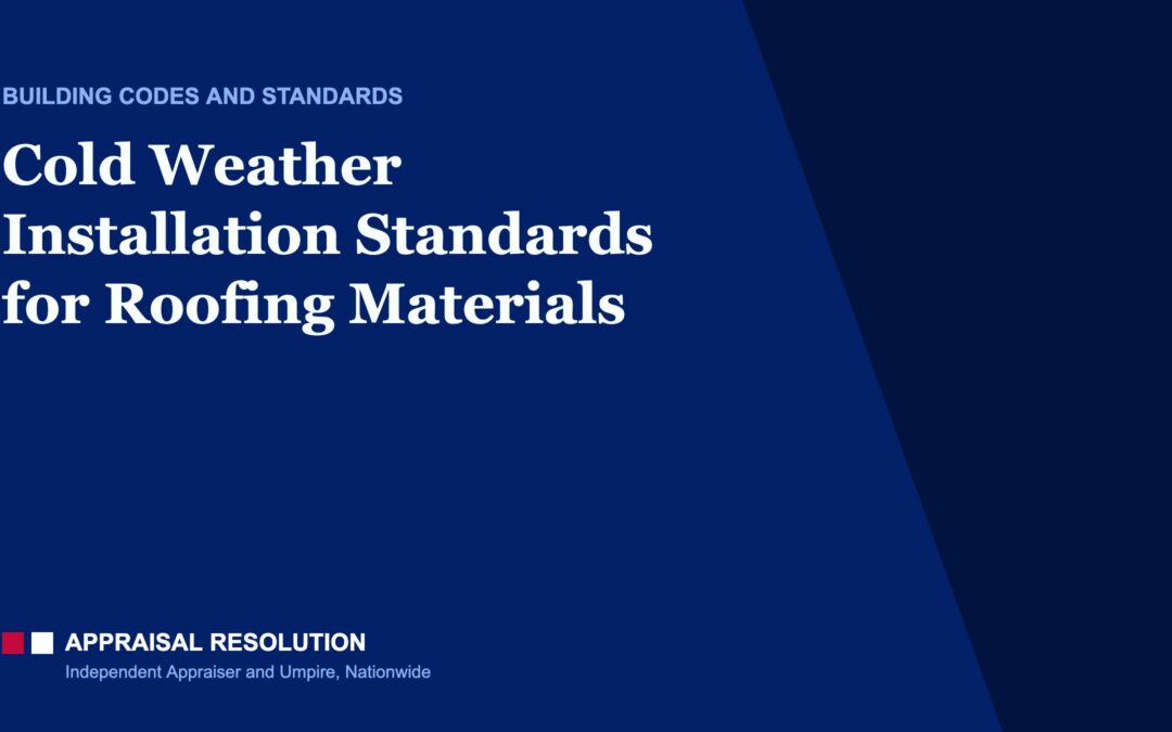 Cold Weather Installation Standards for Roofing Materials