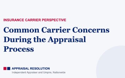 Common Carrier Concerns During the Appraisal Process