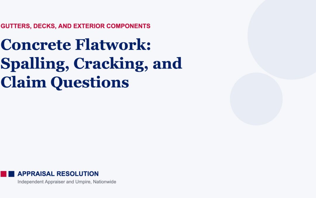 Concrete Flatwork: Spalling, Cracking, and Claim Questions