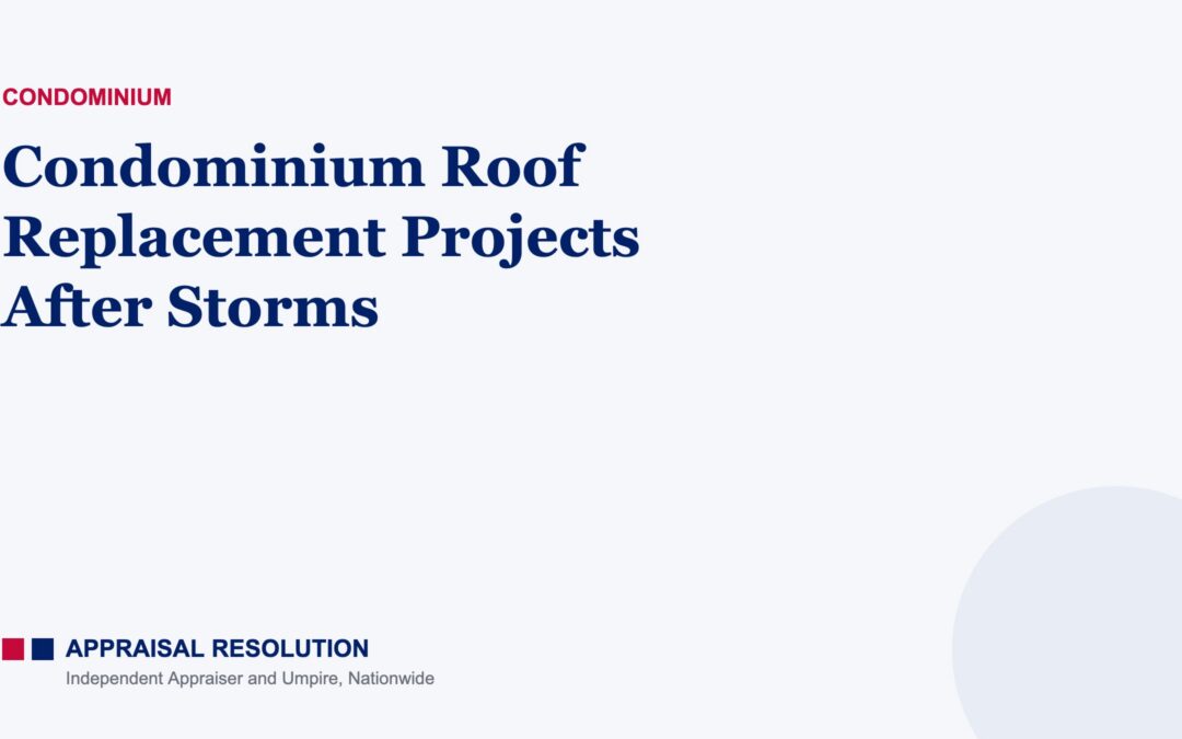 Condominium Roof Replacement Projects After Storms
