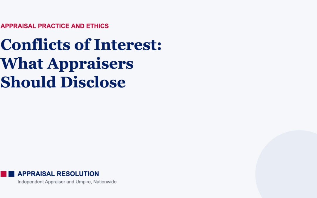 Conflicts of Interest: What Appraisers Should Disclose