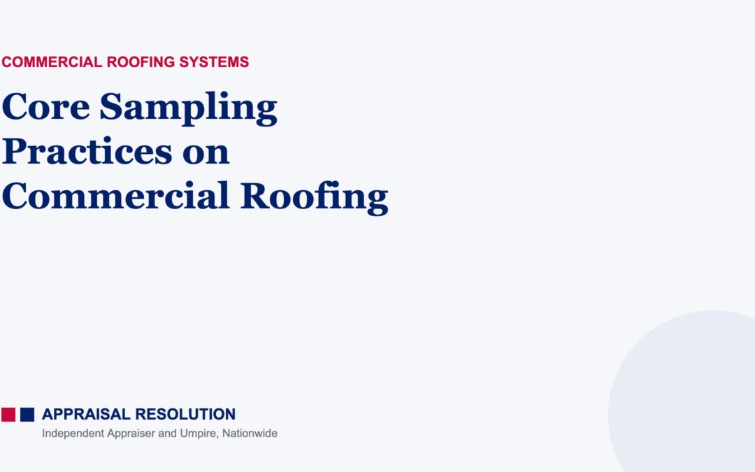 Core Sampling Practices on Commercial Roofing