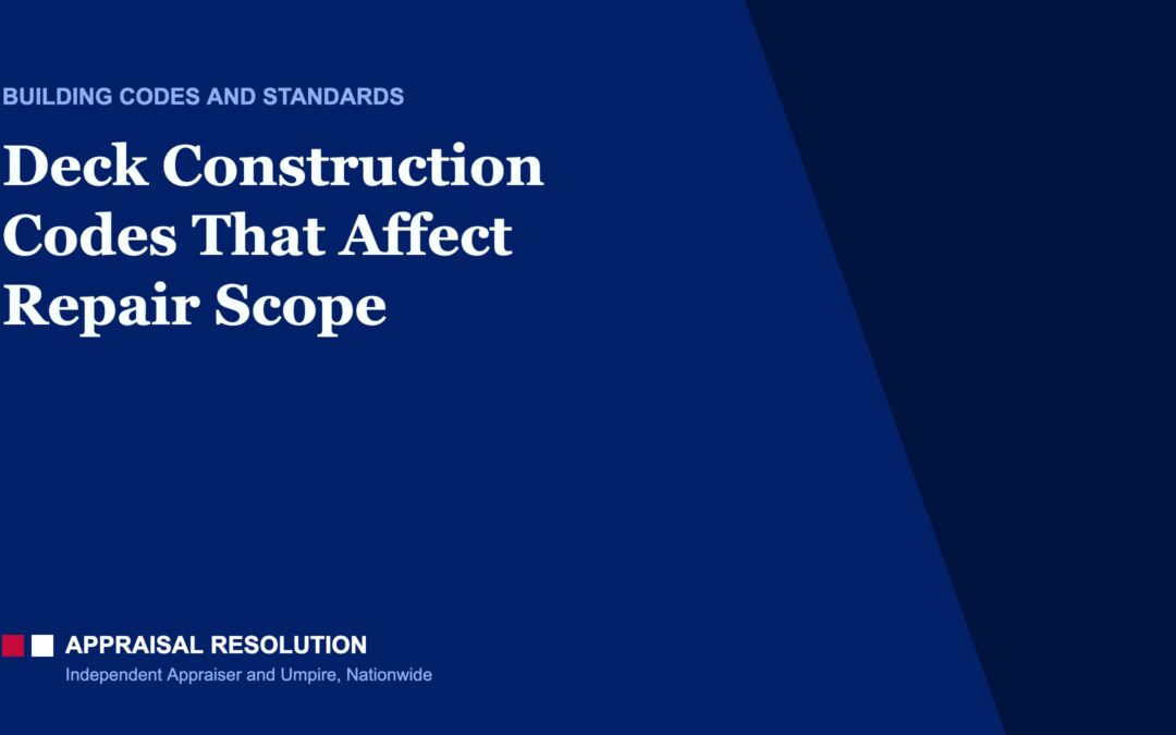 Deck Construction Codes That Affect Repair Scope