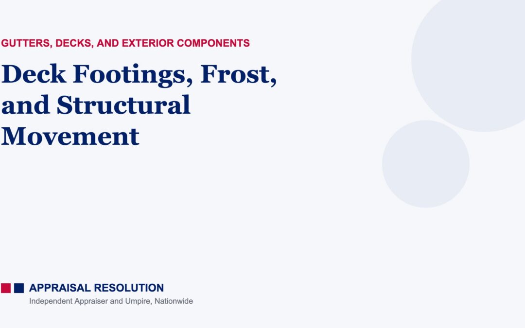 Deck Footings, Frost, and Structural Movement