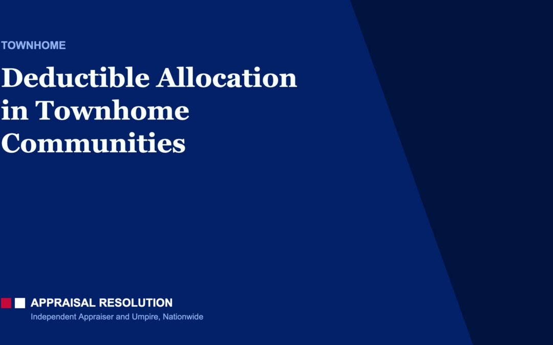 Deductible Allocation in Townhome Communities