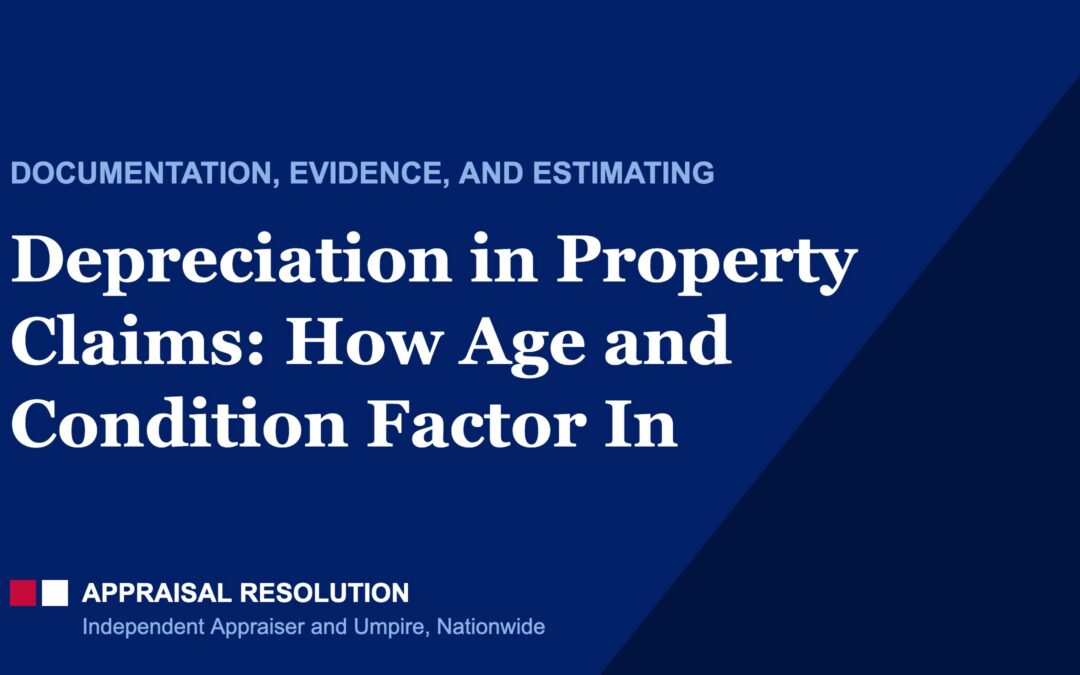 Depreciation in Property Claims: How Age and Condition Factor In