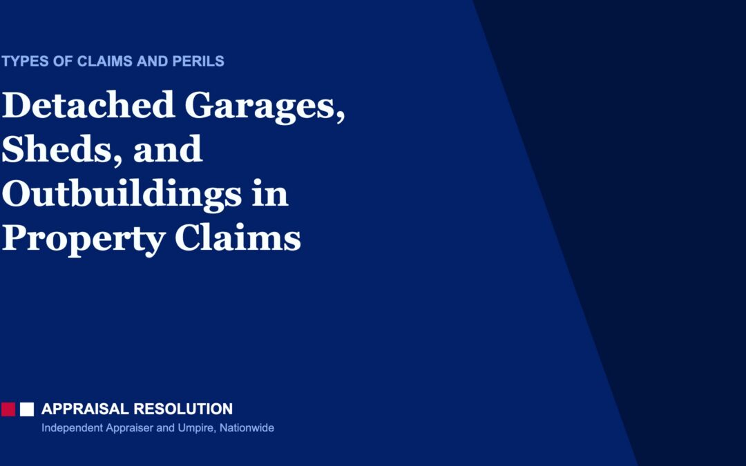 Appraisal Resolution article card: Detached Garages, Sheds, and Outbuildings in Property Claims