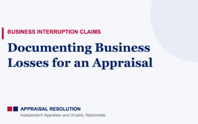 Documenting Business Losses for an Appraisal