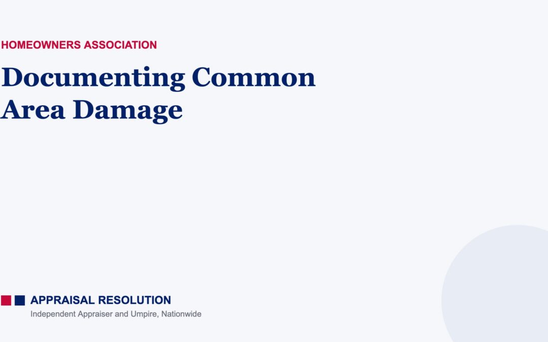 Documenting Common Area Damage