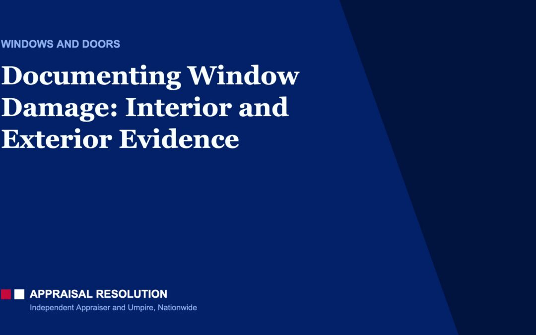 Documenting Window Damage: Interior and Exterior Evidence