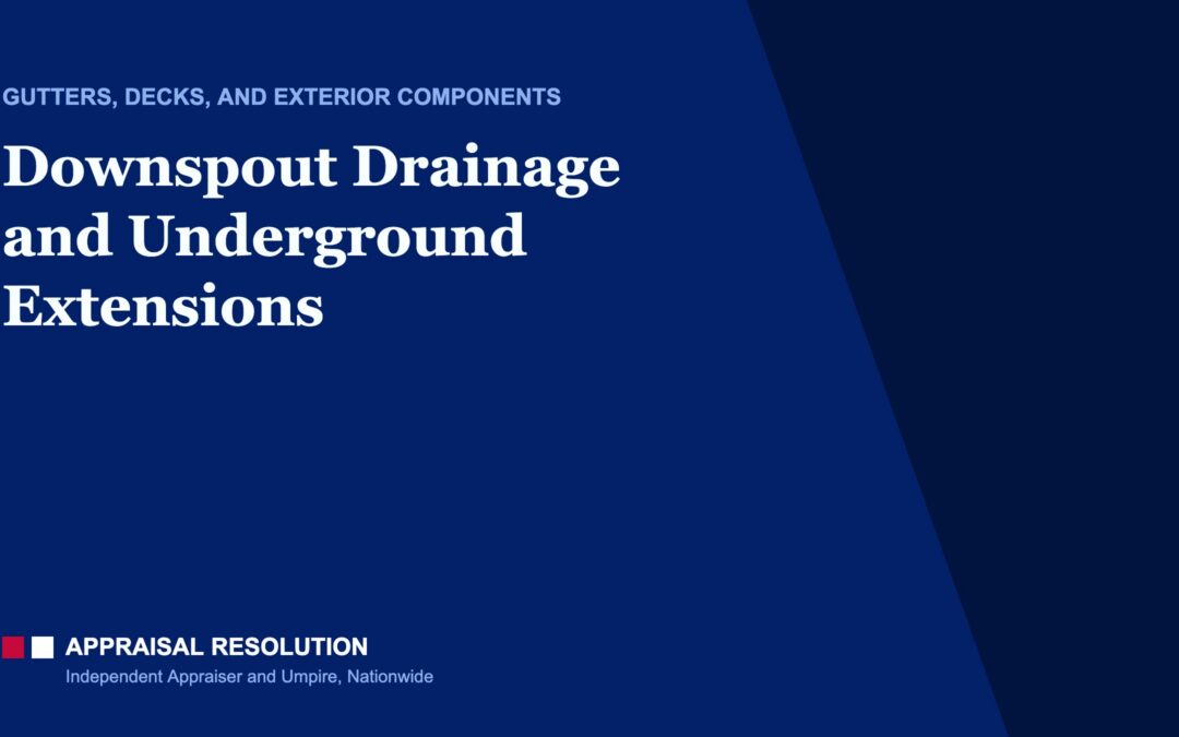 Downspout Drainage and Underground Extensions