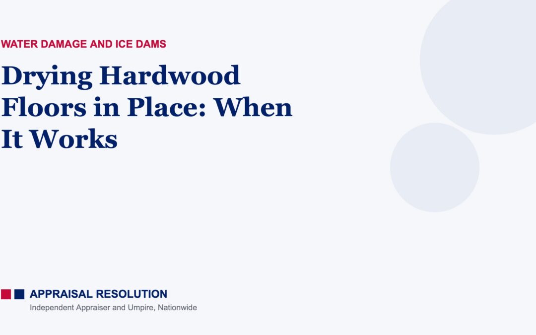 Drying Hardwood Floors in Place: When It Works
