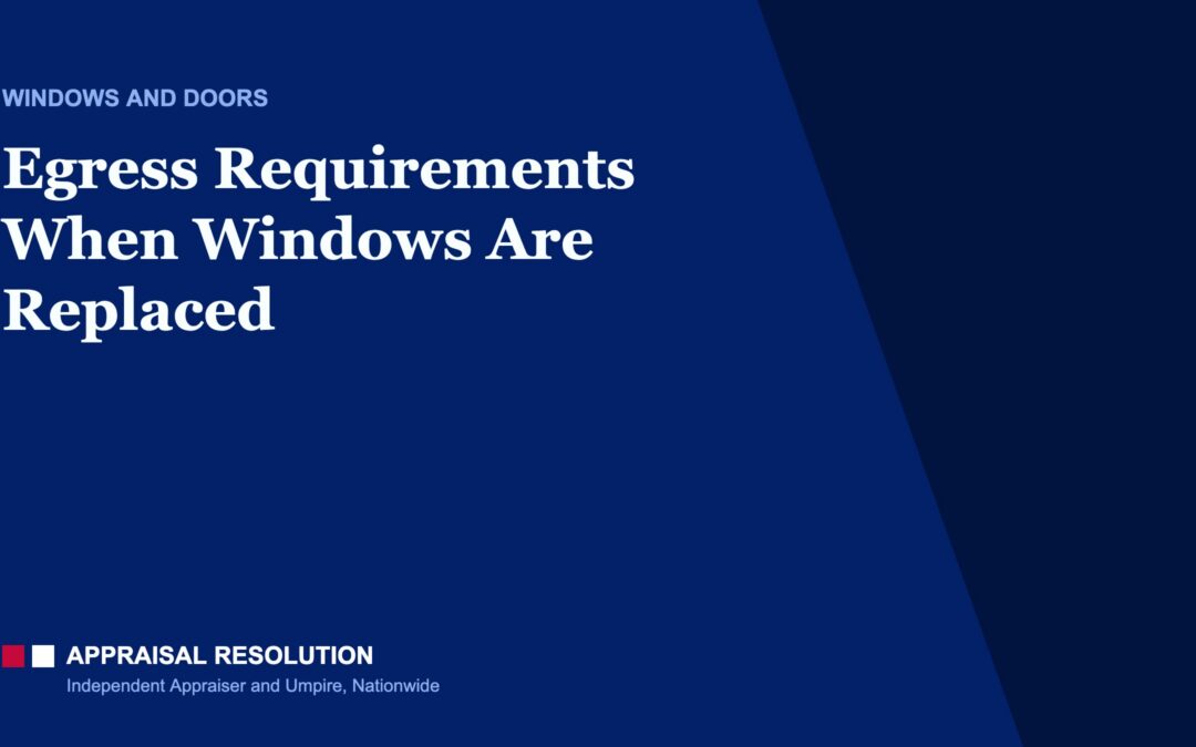 Egress Requirements When Windows Are Replaced