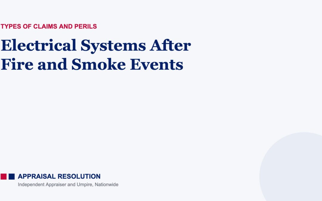 Appraisal Resolution article card: Electrical Systems After Fire and Smoke Events