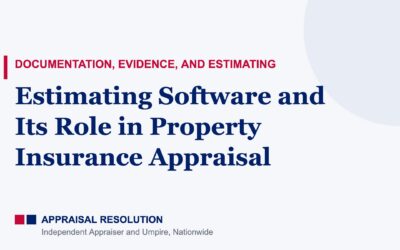 Estimating Software and Its Role in Property Insurance Appraisal