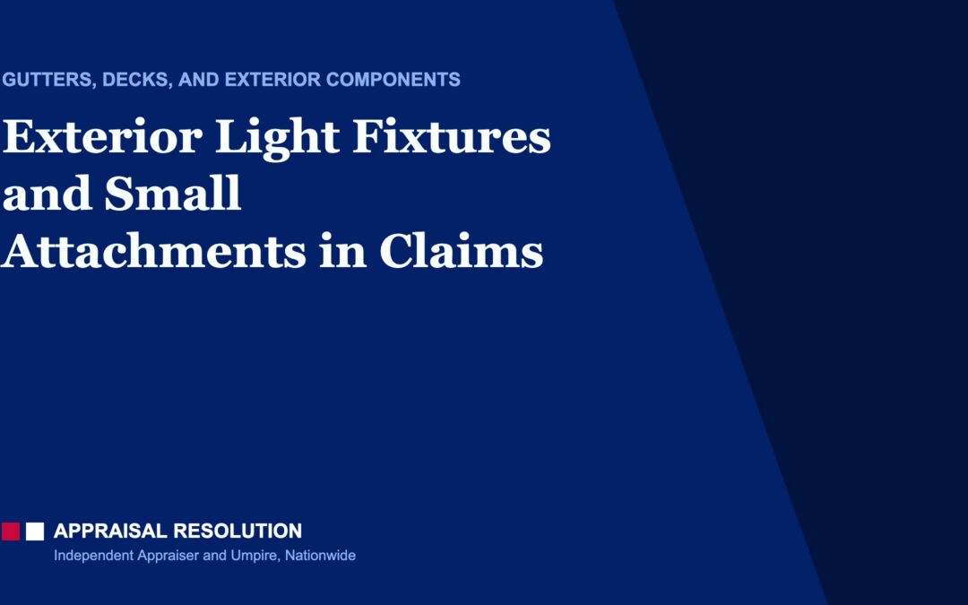 Exterior Light Fixtures and Small Attachments in Claims
