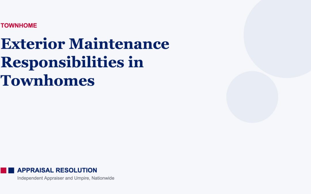 Exterior Maintenance Responsibilities in Townhomes