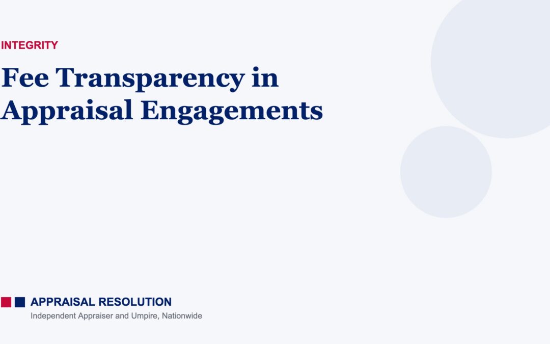 Fee Transparency in Appraisal Engagements