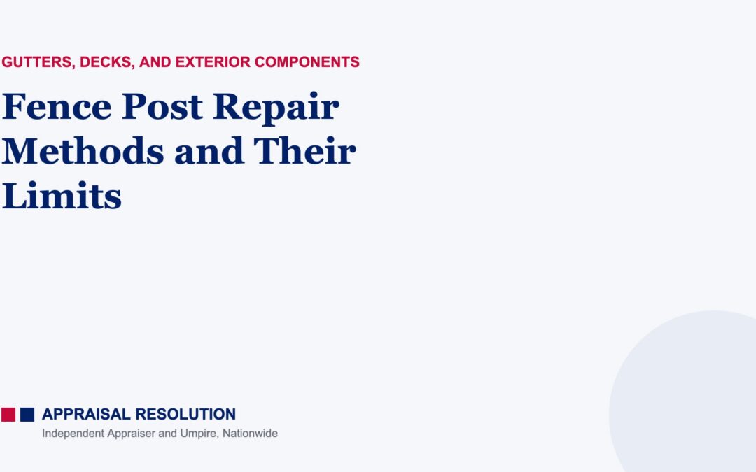 Fence Post Repair Methods and Their Limits