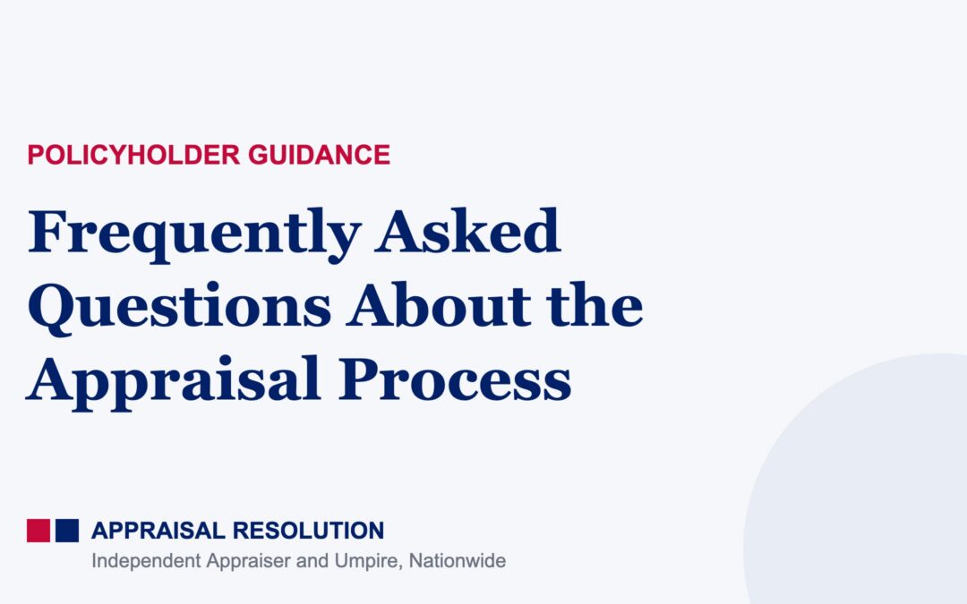 Frequently Asked Questions About the Appraisal Process