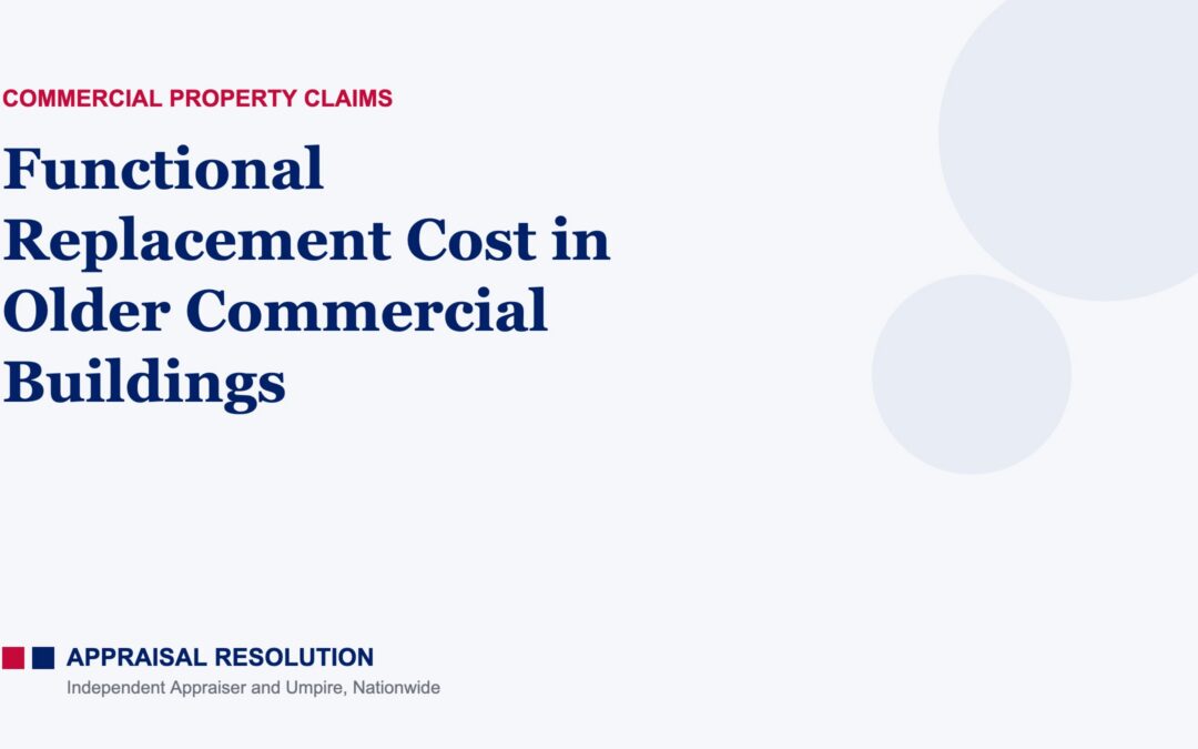 Functional Replacement Cost in Older Commercial Buildings