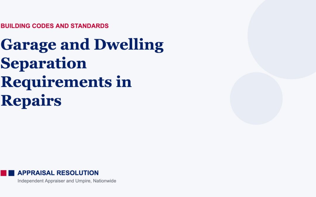Garage and Dwelling Separation Requirements in Repairs