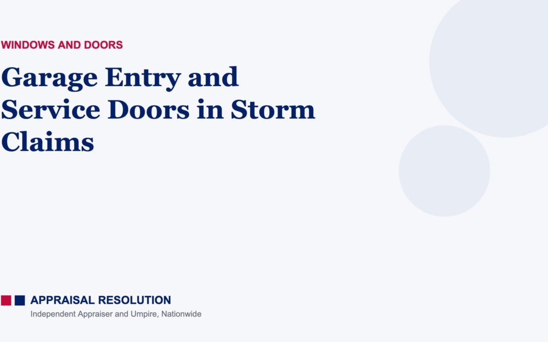 Garage Entry and Service Doors in Storm Claims