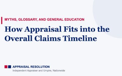 How Appraisal Fits into the Overall Claims Timeline