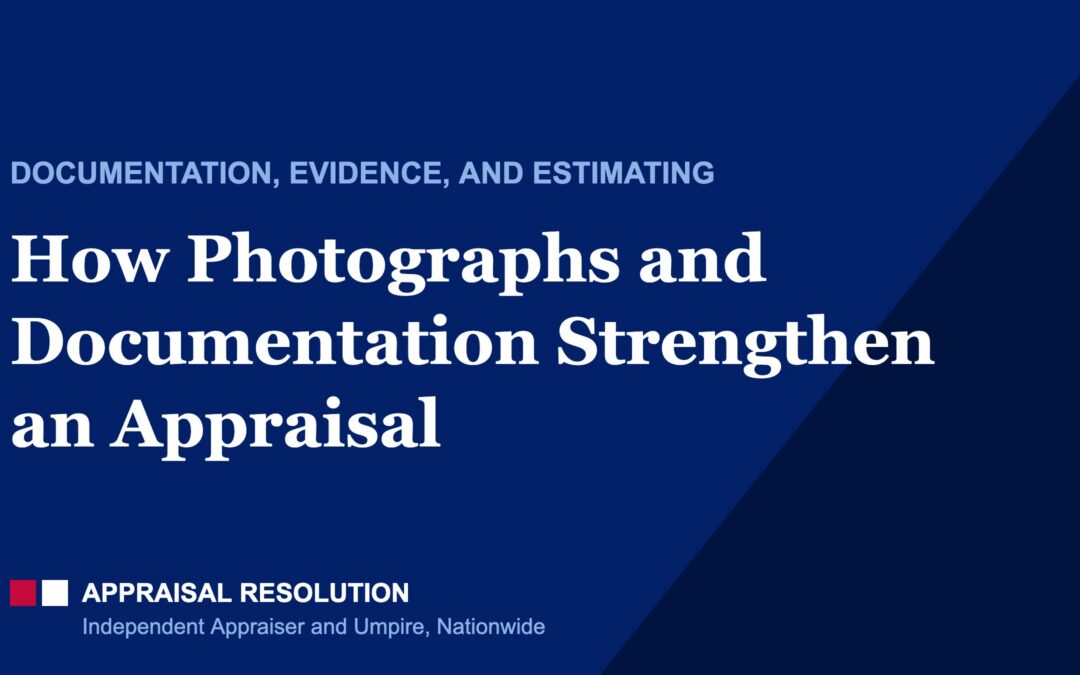 How Photographs and Documentation Strengthen an Appraisal