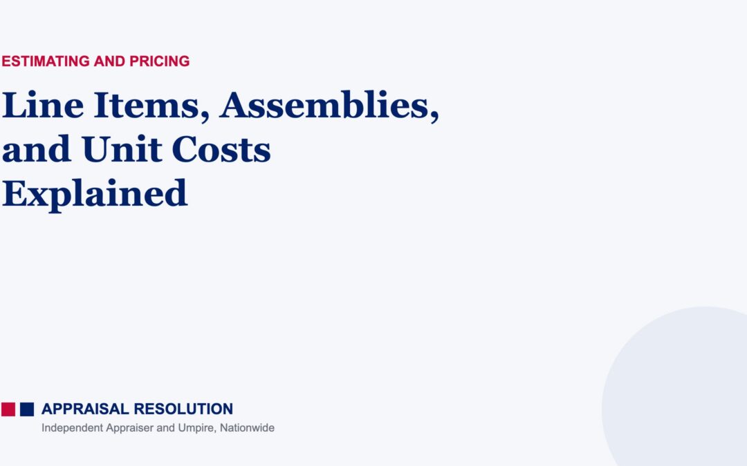 Line Items, Assemblies, and Unit Costs Explained