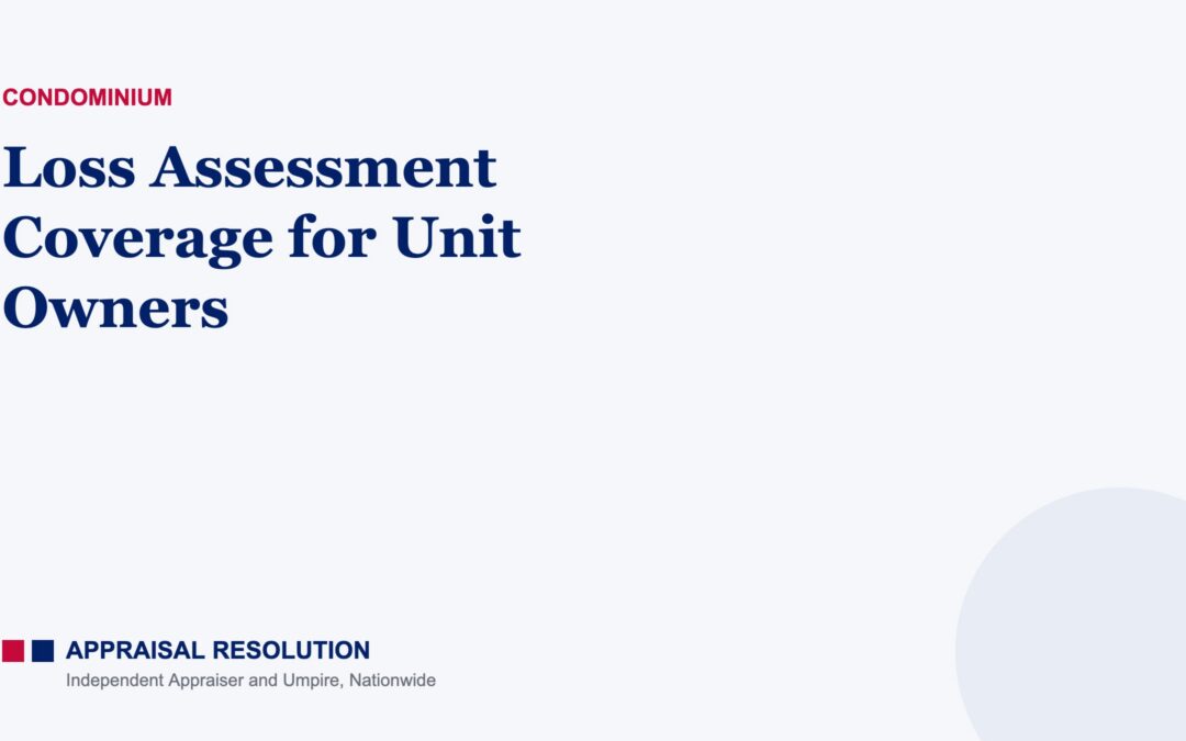 Loss Assessment Coverage for Unit Owners