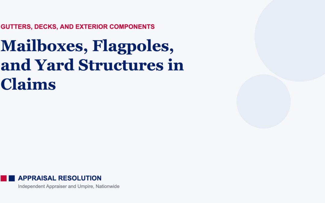 Mailboxes, Flagpoles, and Yard Structures in Claims