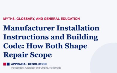 Manufacturer Installation Instructions and Building Code: How Both Shape Repair Scope