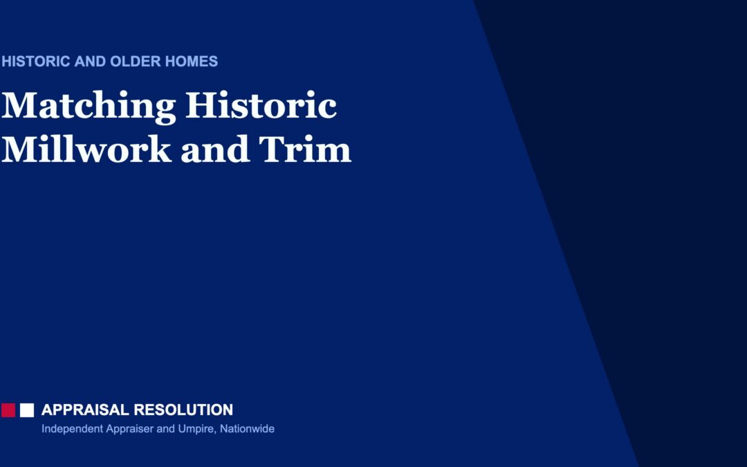 Matching Historic Millwork and Trim