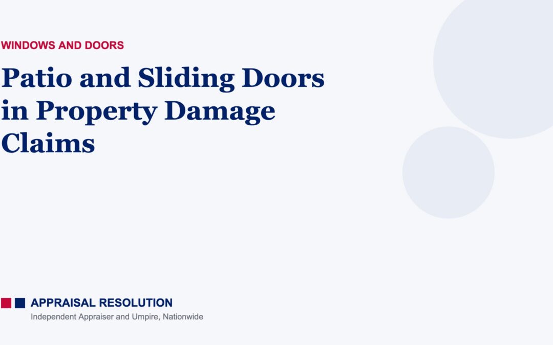 Patio and Sliding Doors in Property Damage Claims