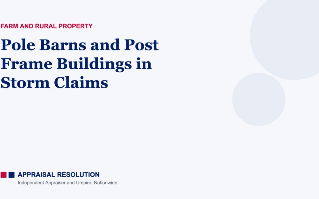 Pole Barns and Post Frame Buildings in Storm Claims