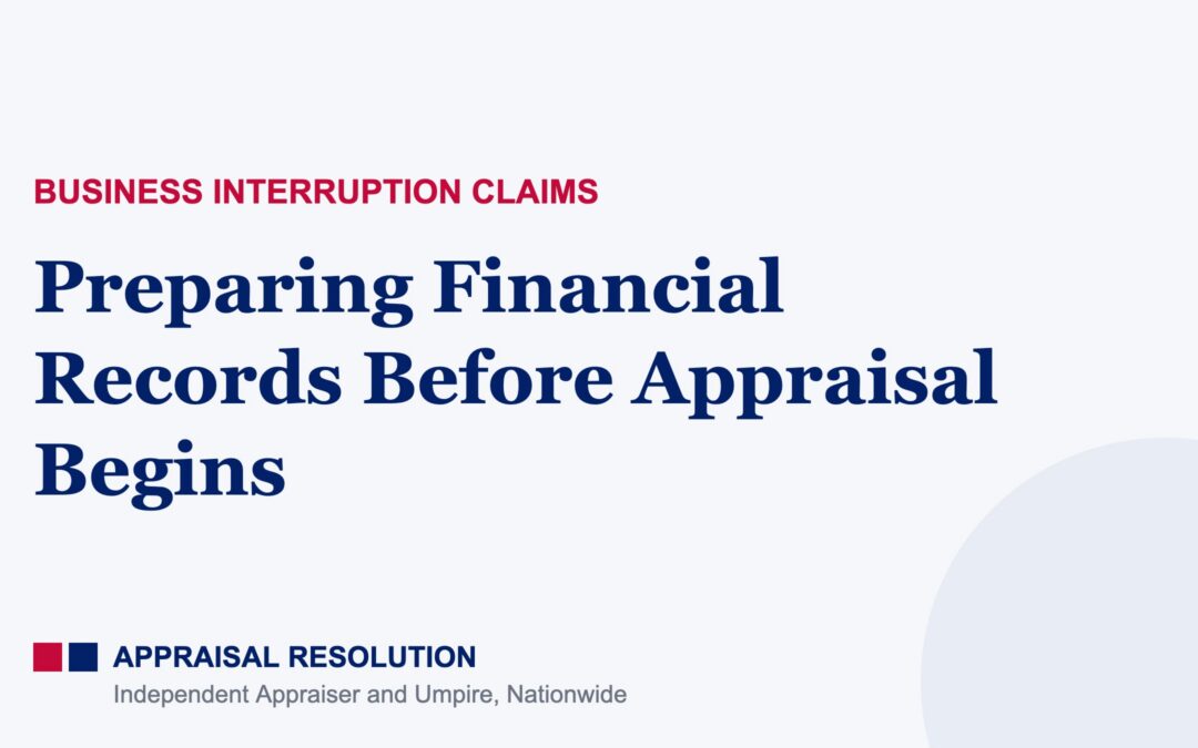 Preparing Financial Records Before Appraisal Begins