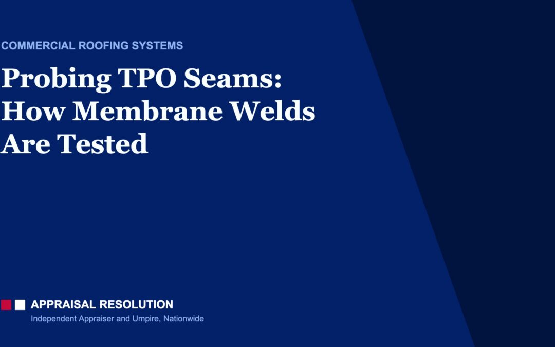 Probing TPO Seams: How Membrane Welds Are Tested