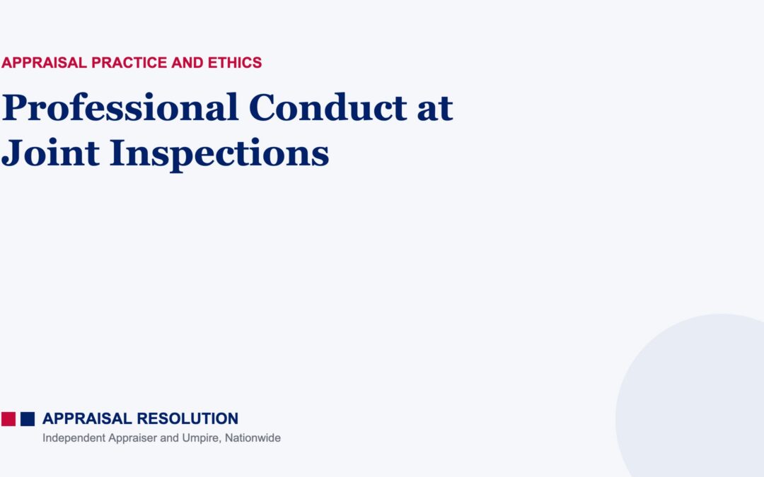 Professional Conduct at Joint Inspections