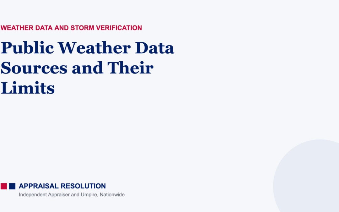 Public Weather Data Sources and Their Limits