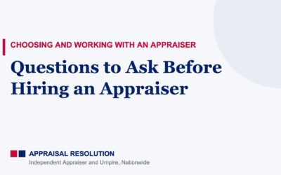 Questions to Ask Before Hiring an Appraiser