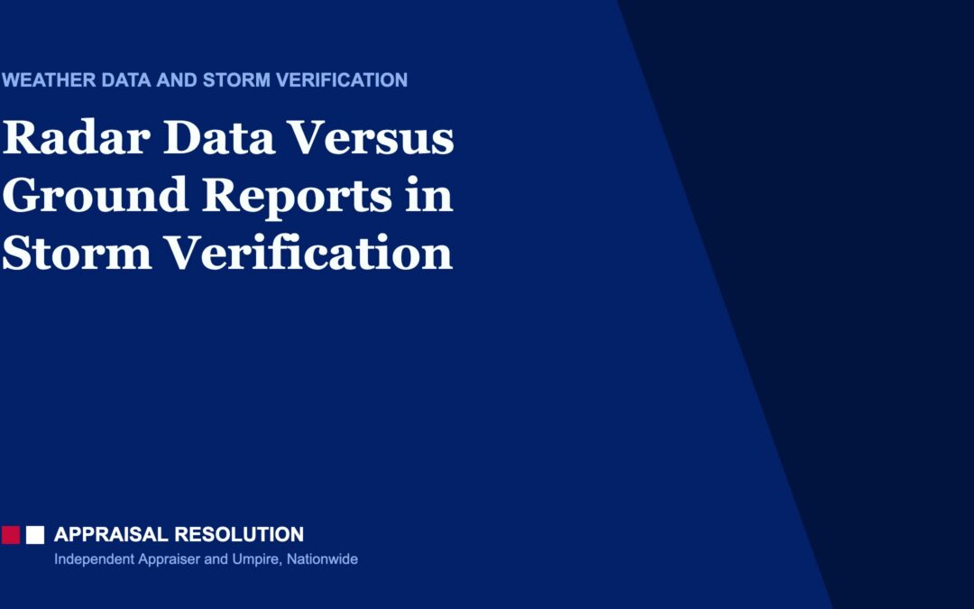 Radar Data Versus Ground Reports in Storm Verification