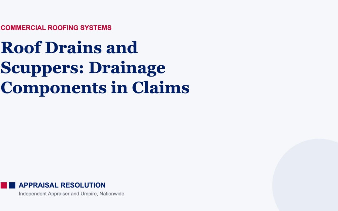 Roof Drains and Scuppers: Drainage Components in Claims