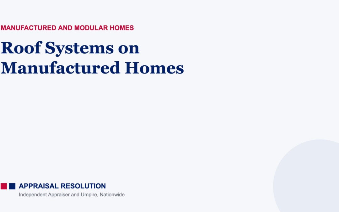 Roof Systems on Manufactured Homes