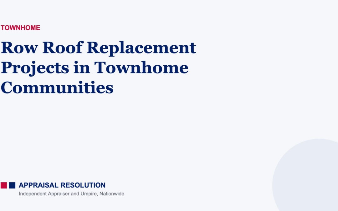 Row Roof Replacement Projects in Townhome Communities