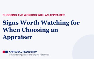 Signs Worth Watching for When Choosing an Appraiser