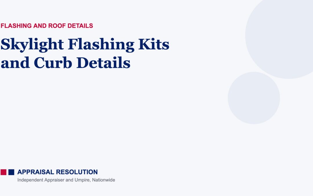 Skylight Flashing Kits and Curb Details